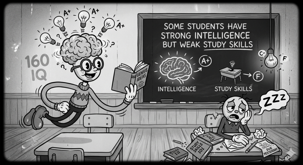 Some Students Have Strong Intelligence but Weak Study Skills