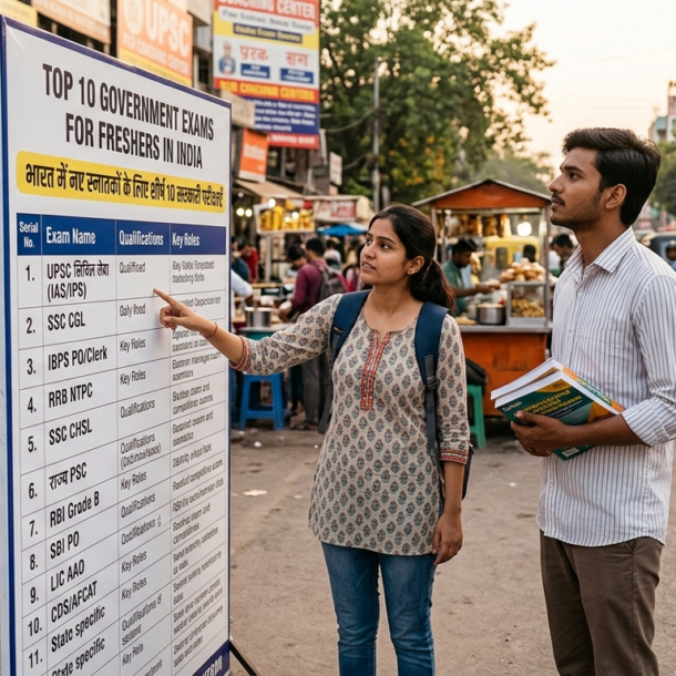 Top 10 Government Exams for Freshers in India