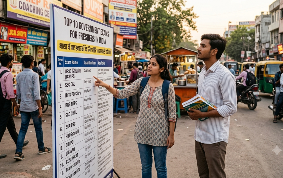 Top 10 Government Exams for Freshers in India